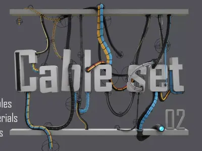 cable set 02 3D model