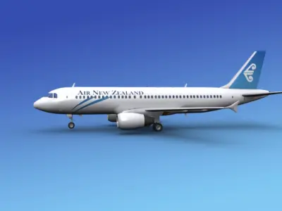 Airbus A320 Air New Zealand 3D model