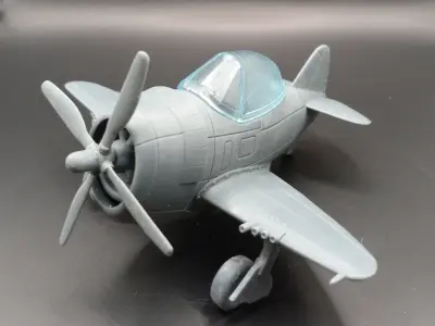 P-47 Thunderbolt Egg Plane 3D print model STL 3D print model