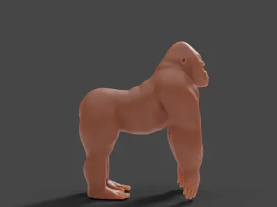 3D Gorilla Sculpture Model 3D model