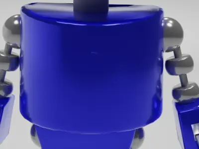 The robot made of Metal 3D model