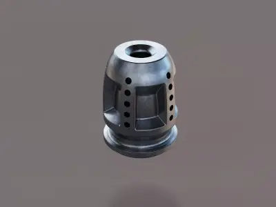 muzzle brake SBS front 3D model