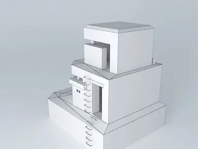 Artillery Fire Control Bunker Battery Waldam Free 3D model