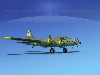 Boeing B-17F Flying Fortress HP V04 3D model