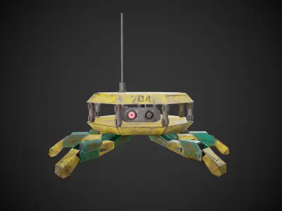 Military drone Low-poly 3D model