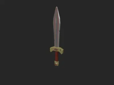 Pack sword shields LowPoly simple Low-poly 3D model