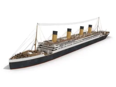 Titanic Like Passenger Ship 3D model