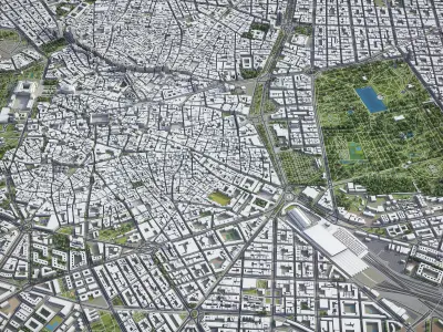 Madrid Low-poly 3D model