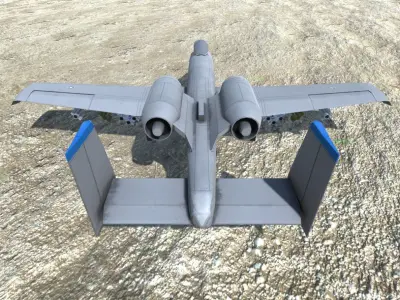 Low Poly A10 Thunderbolt II Low-poly 3D model