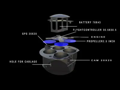 02 Sferic drone 3d printing 3D print model