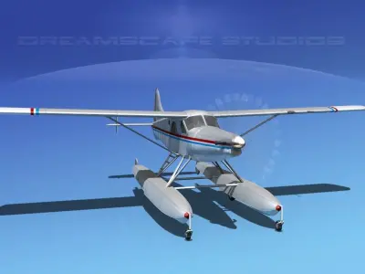  DeHavilland DHC-2 Turbo Beaver V16 3D model