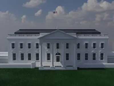 The White House Detailed Realistic 3D model