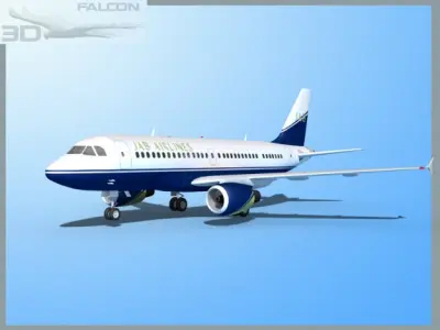 Falcon3D A319 JAB Airlines 3D model