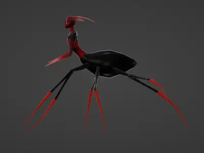 ANIMATED SPIDER WOMAN 3D Low-poly 3D model