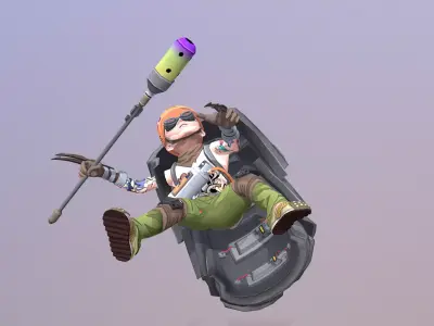 CYBORG BOY URBAN WARRIOR Dying 3D model