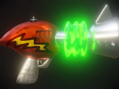 Neo Cortex Ray Gun - Crash Bandicoot Low-poly 3D model