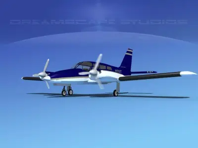 Piper PA-34 Seneca V06 3D model