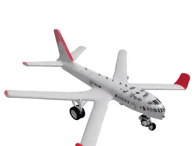 Modern Passenger Jet Aircraft 3D Model Low-poly 3D model