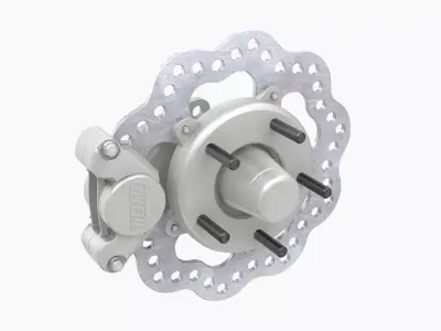 TBM Spindle Brake Disk Low-poly 3D model