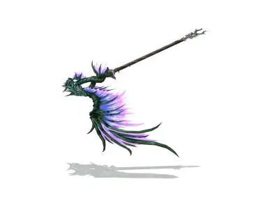 Dragon Scythe Low-poly 3D model