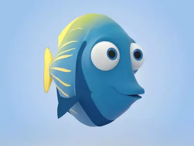 Emperor Angelfish 3D model