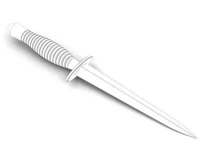 Dirk knife Fairbairn Sykes dagger 3D model