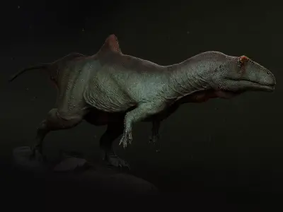 Concavenator chasing 1-35 scale pre-supported FREE model Free 3D print model