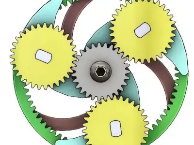 Planetary gear set-type 3-7 gears Free 3D print model