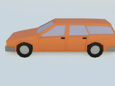 car 4 low poly Free 3D model