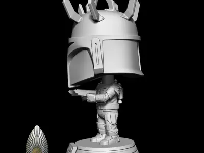 Star Wars Mandalorian Super Commando Pop 3d digital 3D print model