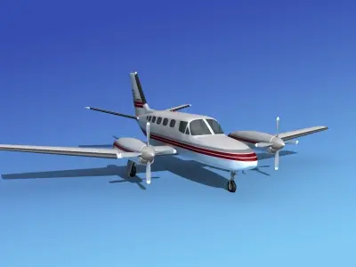 Cessna 441 Conquest II V09 3D model