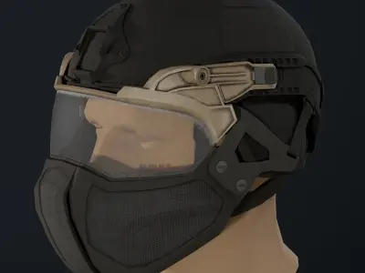 Light visor Low-poly 3D model