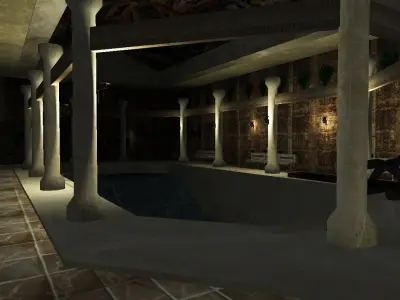 Ancient Palace Low-poly 3D model
