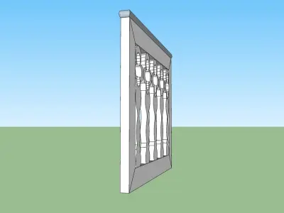 indian jodhpuri stone jali 3d modal Low-poly 3D model