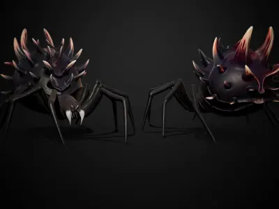 Spider insect3 - Game Ready Low-poly 3D model Low-poly 3D model