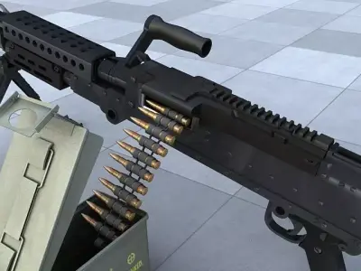 M240 Machine Gun 3D model