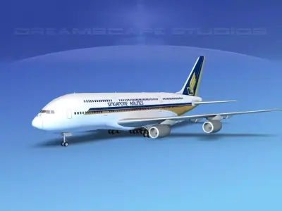 Airbus A380-800 Singapore Airlines 3D model