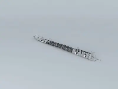 DC8 60 Interior Free 3D model