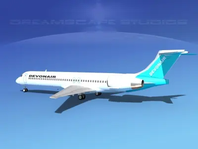 McDonnell Douglas MD-87 Devonair 3D model