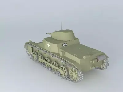 Panzer I - Panzerkampfwagen I Ausf B (German tank) 3D model