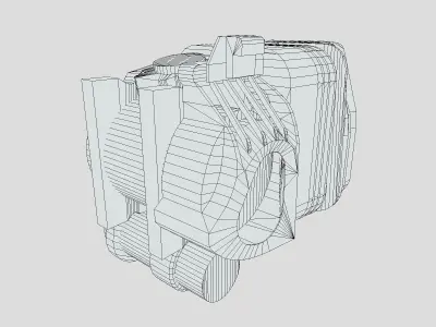 Generic Motorsport Engine Low Poly PBR Realistic Low-poly 3D model