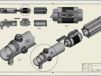 Custom ESB Style Lightsaber Design 3D print model
