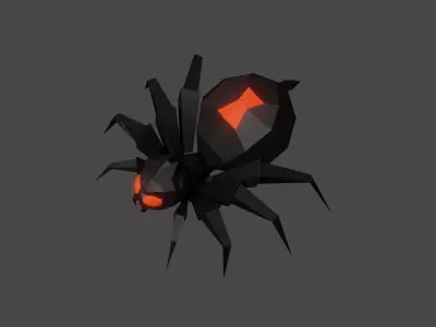 Black Widow Low-poly 3D model
