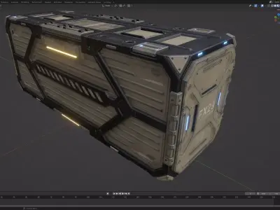 Sci Fi Container Type C PBR Free 3D model