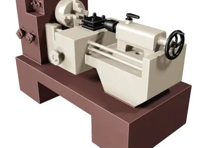 Marvelous Lathe Toy Low-poly 3D model