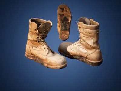 Military Items Low-poly 3D model