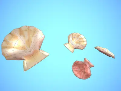 SHELL 05 CARTOON STYLIZED Low-poly 3D model