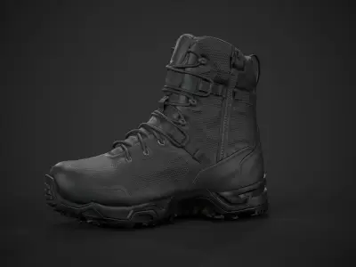 SWAT Alpha Fury Military Boot Low-poly 3D model