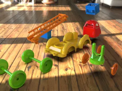 3D print Ready toy Firetruck 3D model
