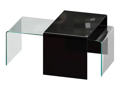 Table Basse 110 X 50 Cm Verre BURANO 3D model